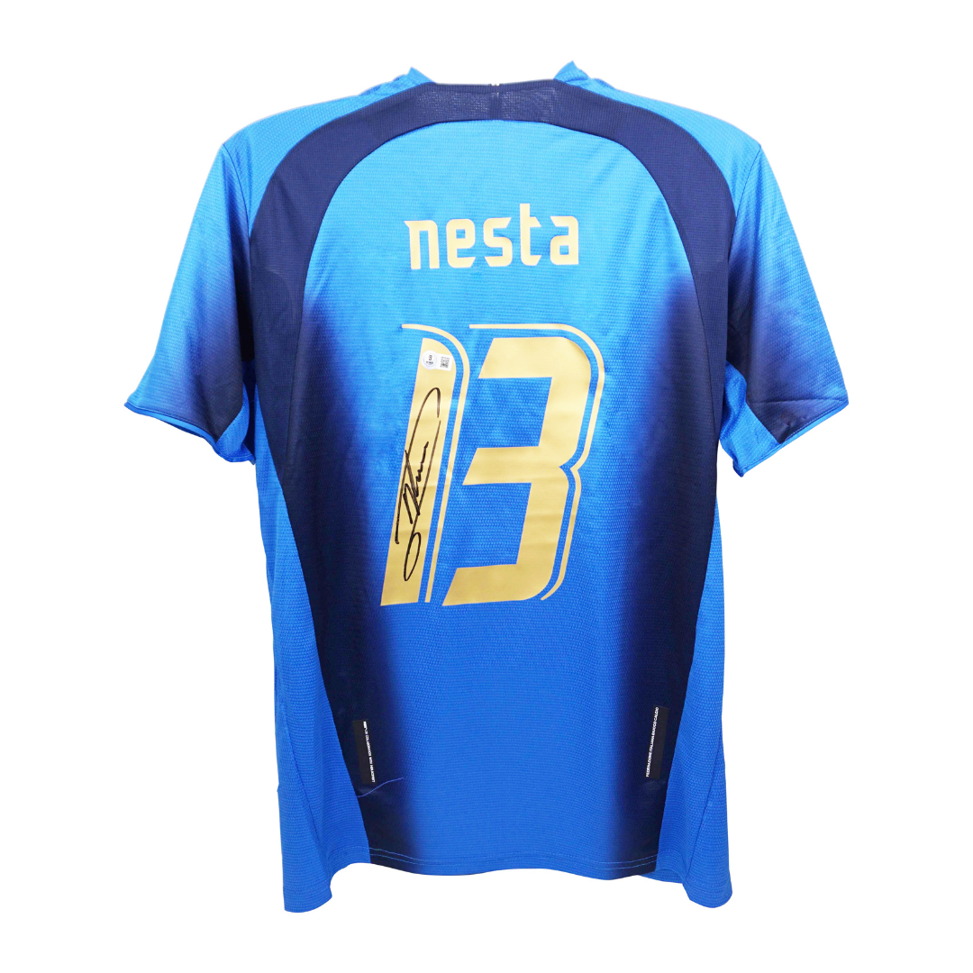 Alessandro Nesta Signed Italy FC Soccer Jersey #13 with Beckett Witness