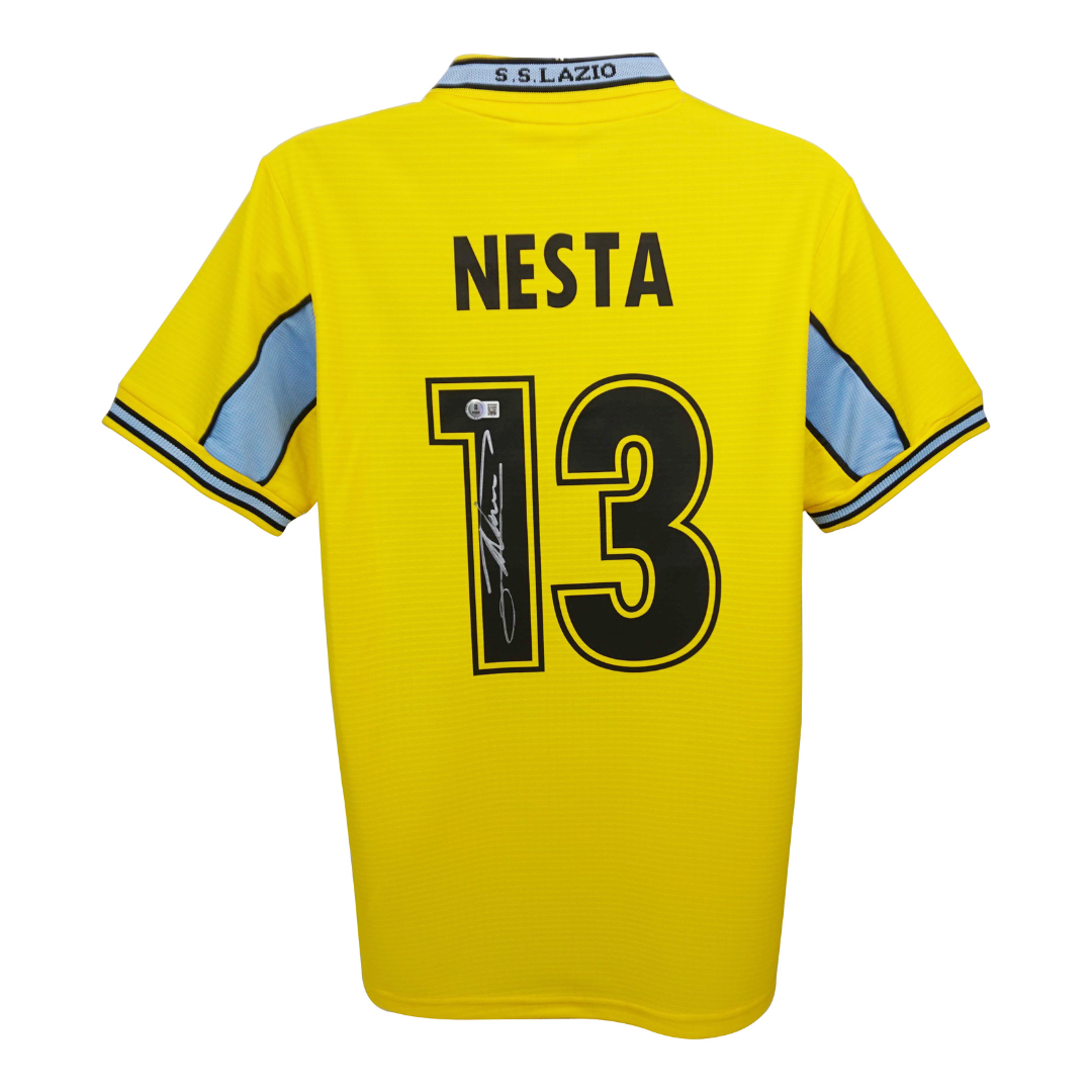 Alessandro Nesta Signed Lazio Away Soccer Jersey #13 with Beckett Witness