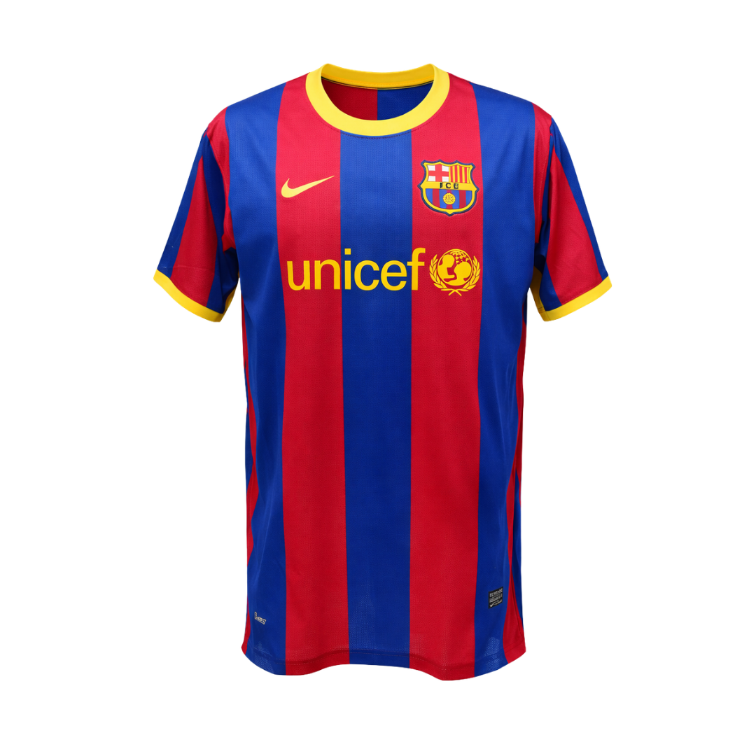 Framed Lionel Messi Signed FC Barcelona Home Soccer Jersey #10 with Beckett Witness