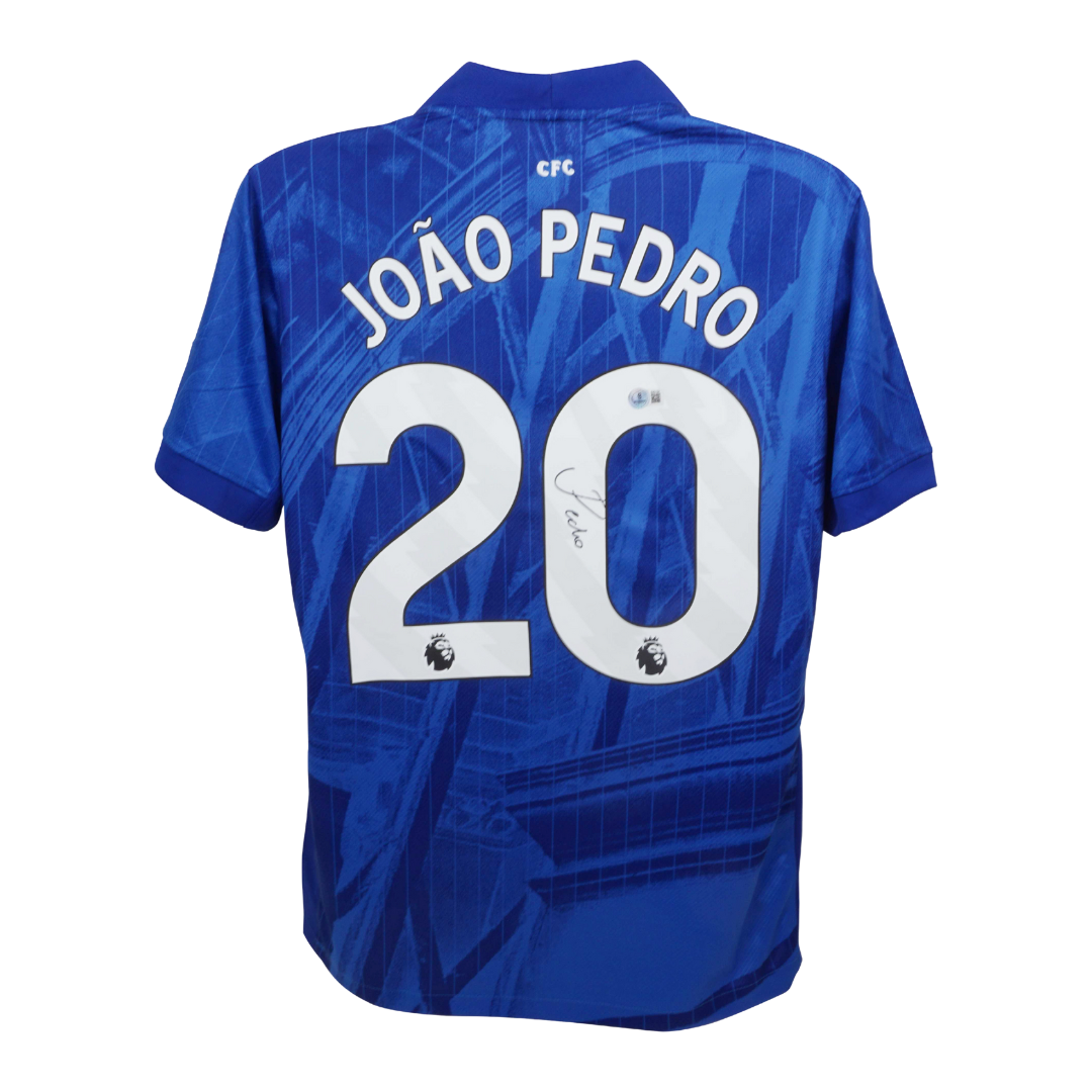 Joao Pedro Signed Chelsea FC Home Soccer Jersey #20 with Beckett COA