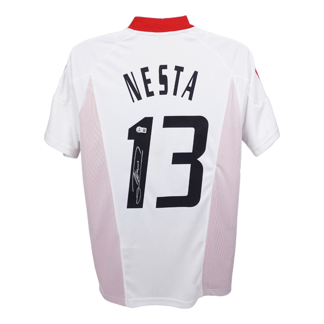 Alessandro Nesta Signed AC Milan Soccer Jersey #13 with Beckett Witness