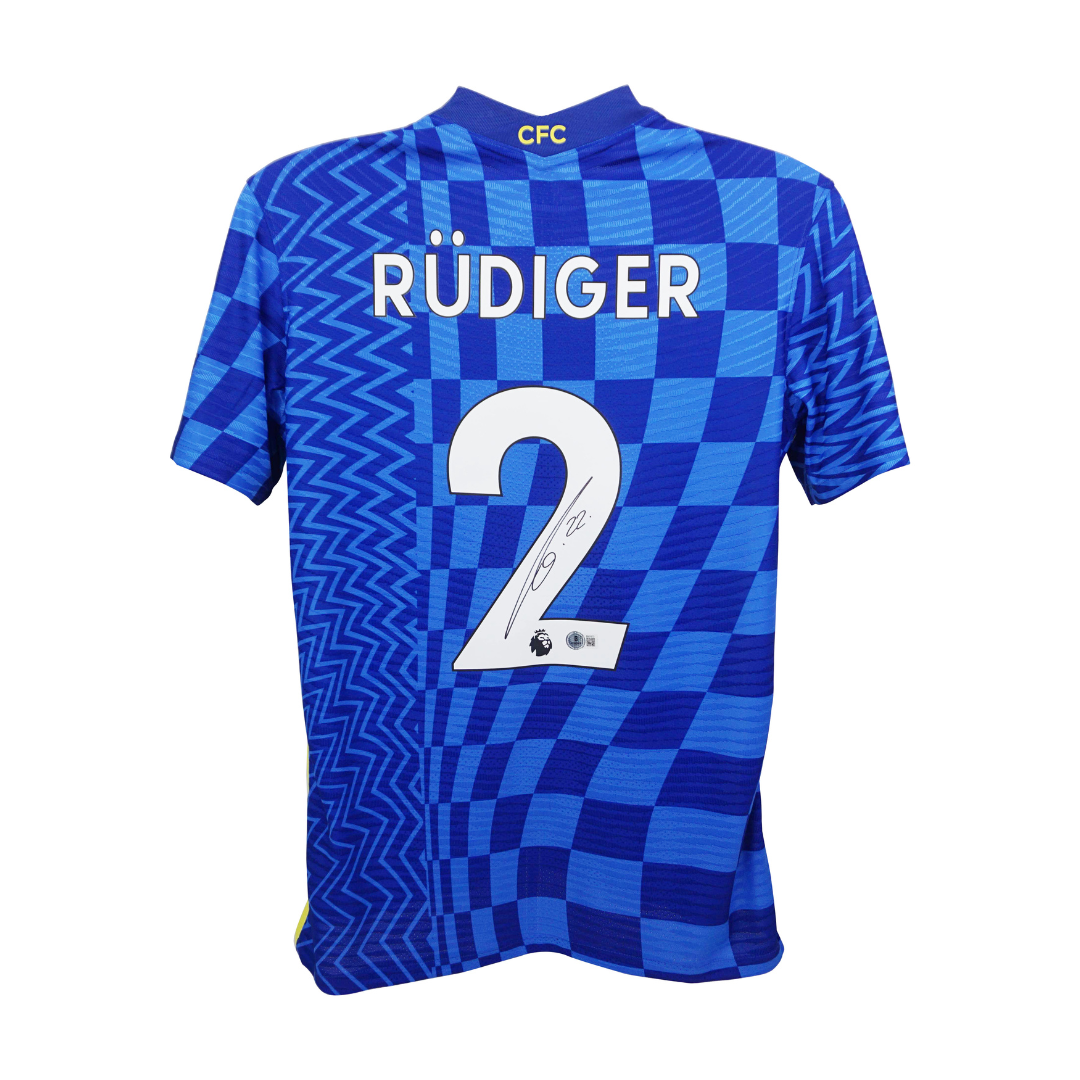 Antonio Rudiger Signed Chelsea FC Home Soccer Jersey #2 with Beckett COA