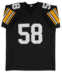 Jack Lambert Signed Black Pro Style Football Jersey with Beckett Witness