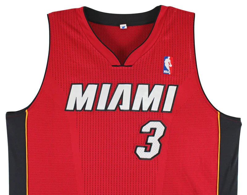 Heat Dwyane Wade 2012 China Preseason Tour Game Worn Red Adidas Jersey NBA LOA