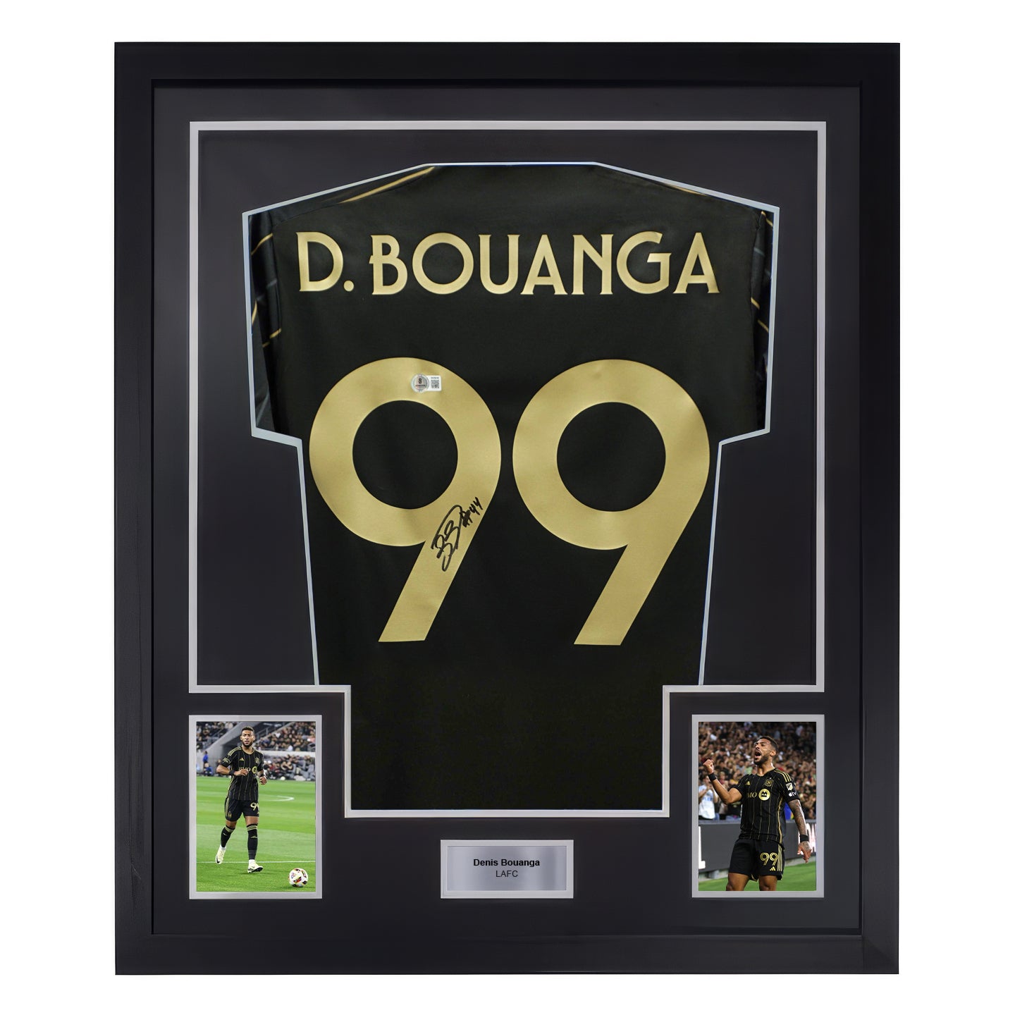 Framed Denis Bouanga Signed LAFC Soccer Jersey #99 with Beckett COA
