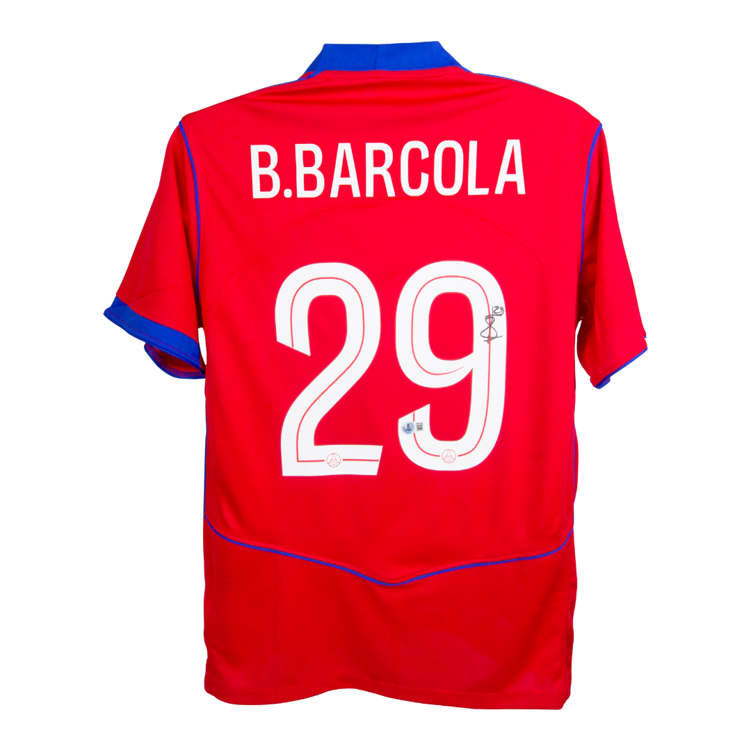 Bradley Barcola Signed PSG Away Soccer Jersey #29 with Beckett Witness