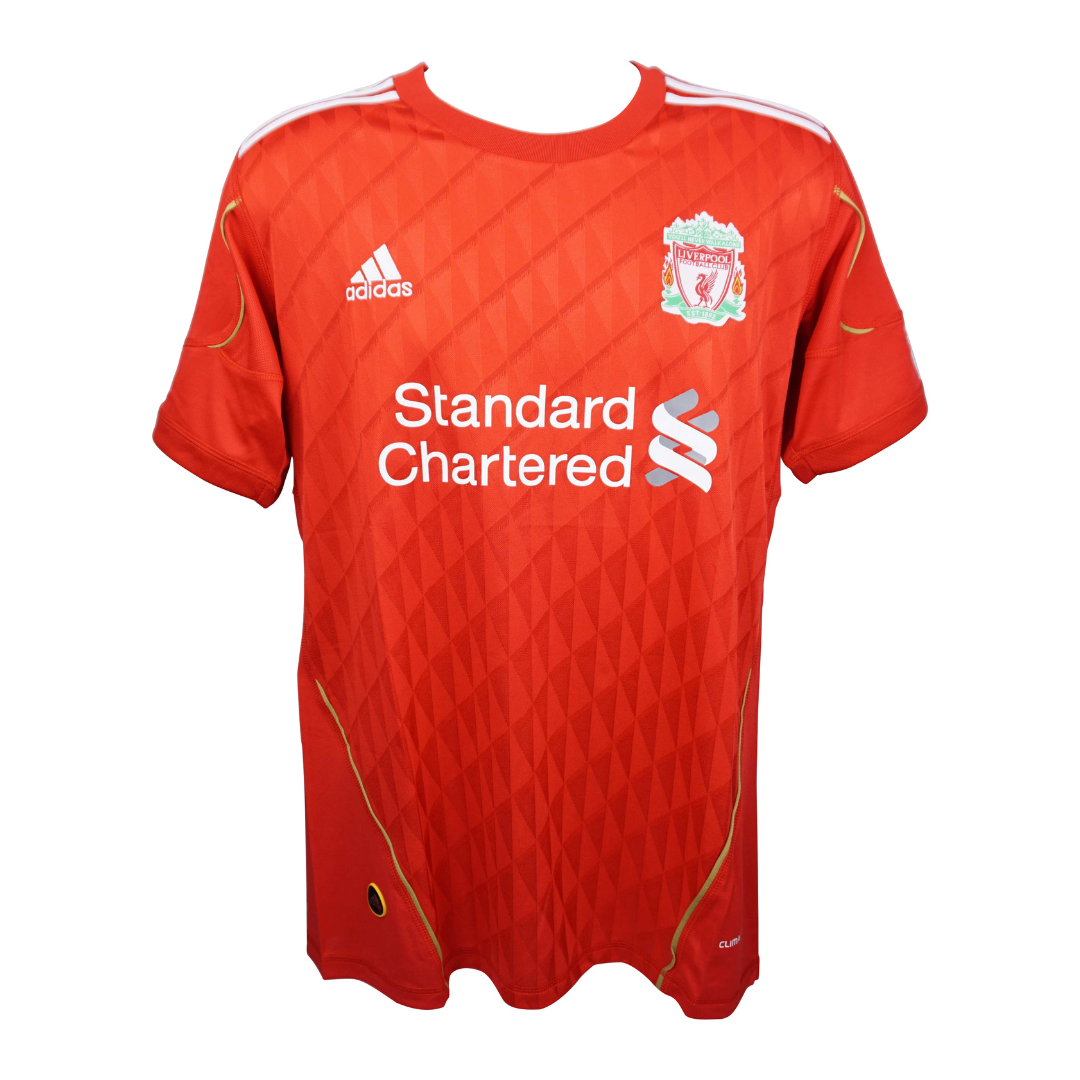 Steven Gerrard Signed Liverpool Home Soccer Jersey #8 with Beckett COA