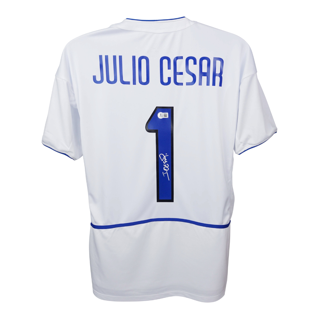 Julio Cesar Signed Inter Milan Soccer Jersey #1 with Beckett COA