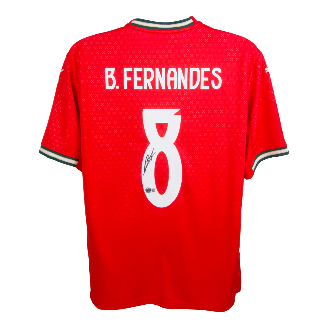 Bruno Fernandes Signed Portugal FC Soccer Jersey #8 with Beckett Witness