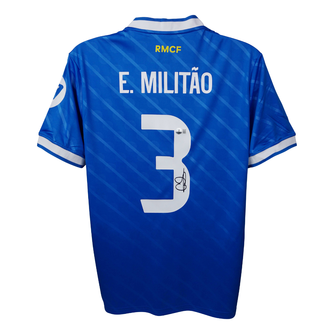 Eder Militao Signed Real Madrid Away Soccer Jersey #3 with Beckett Witness