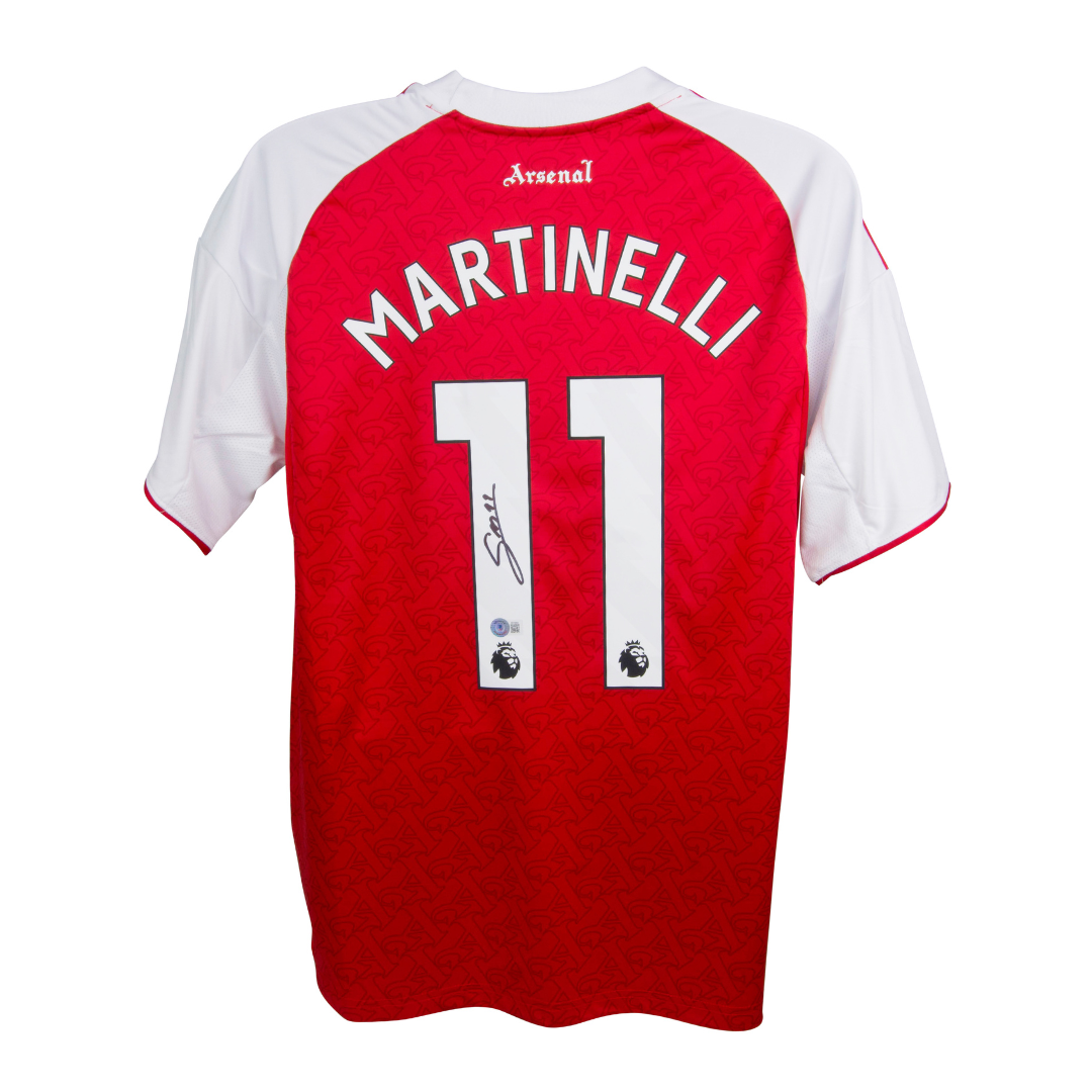 Gabriel Martinelli Signed Arsenal Home Soccer Jersey #11 with Beckett COA