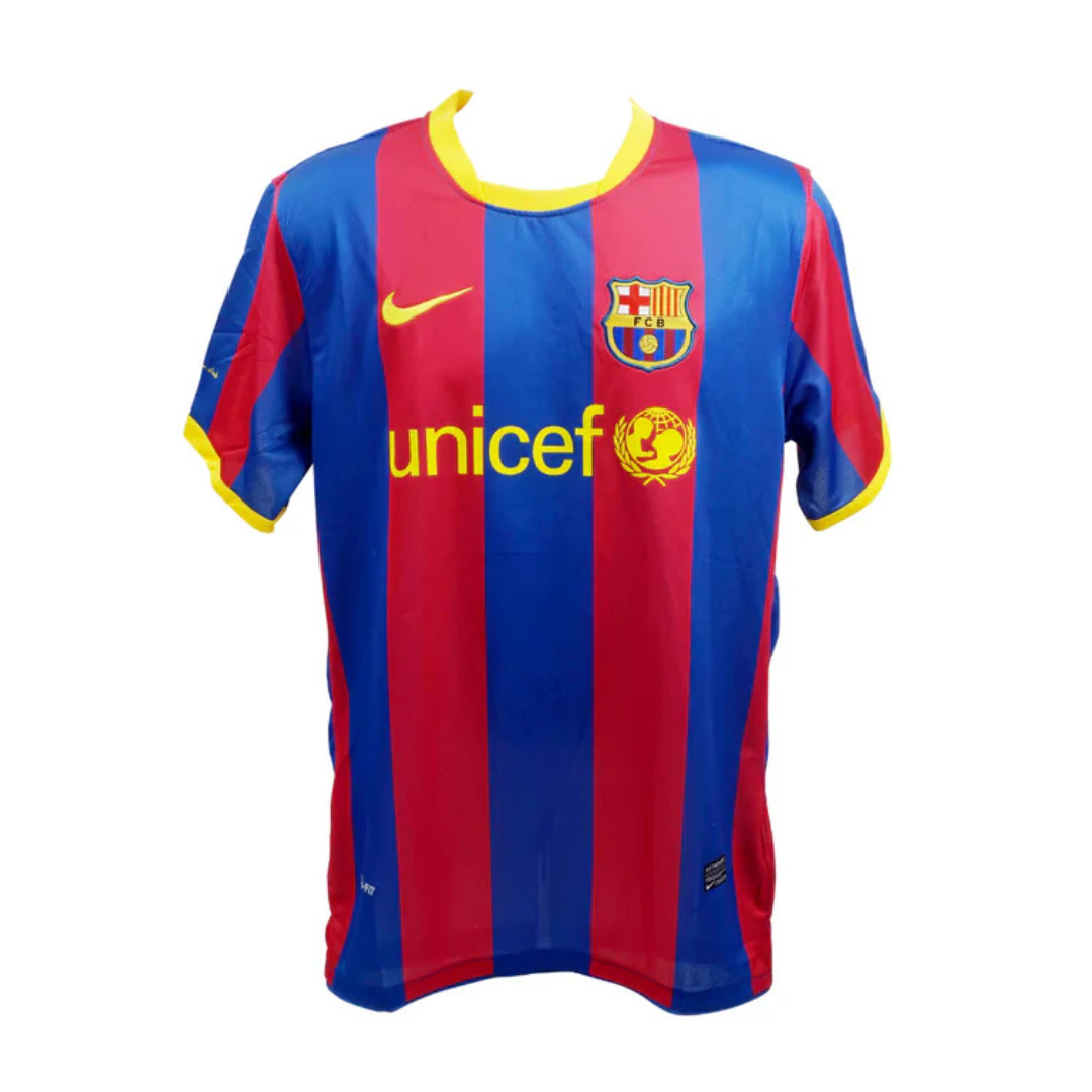 Lionel Messi Signed FC Barcelona Home Soccer Jersey #10 with Beckett Witness