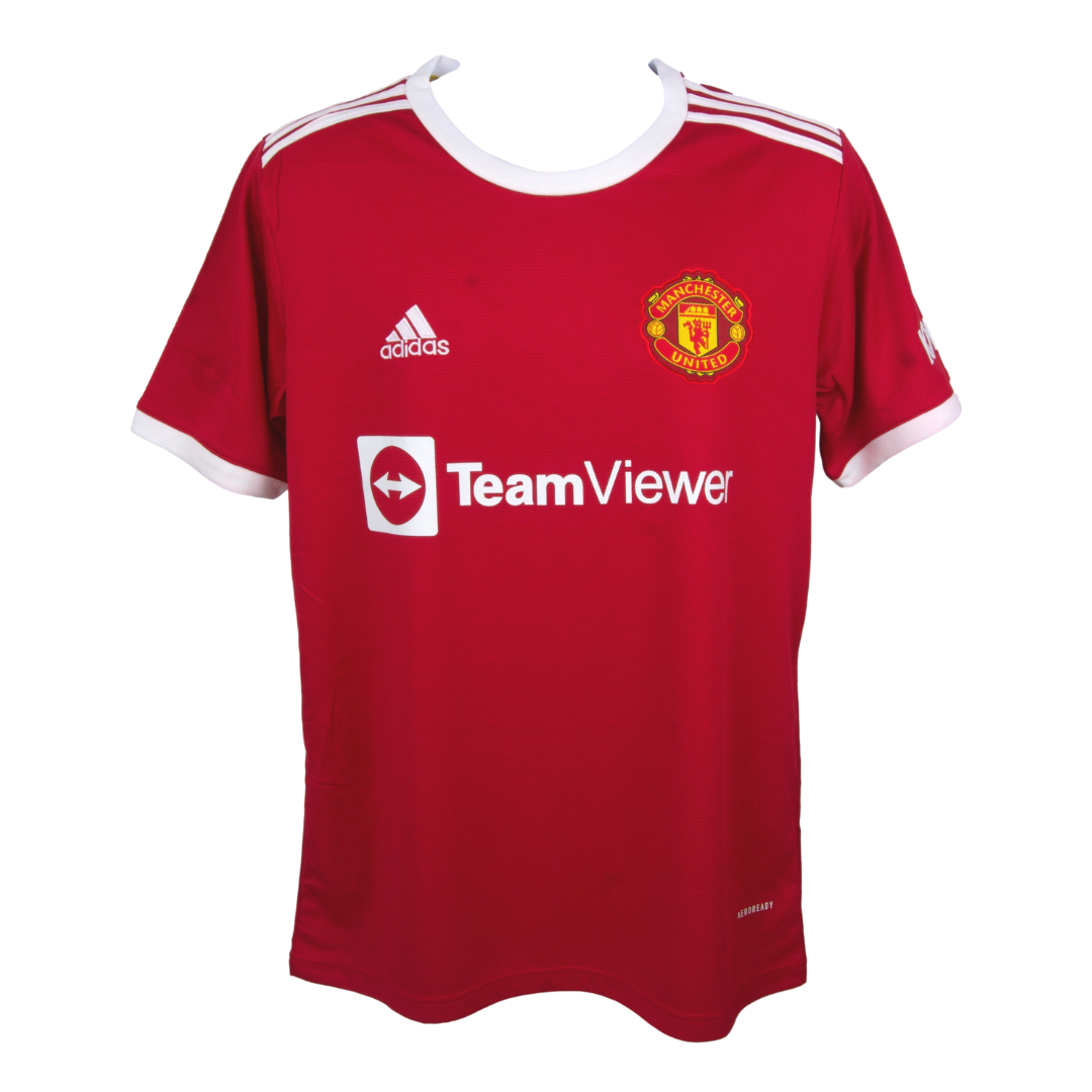 Bruno Fernandes Signed Manchester United Soccer Jersey #18 with Beckett Witness