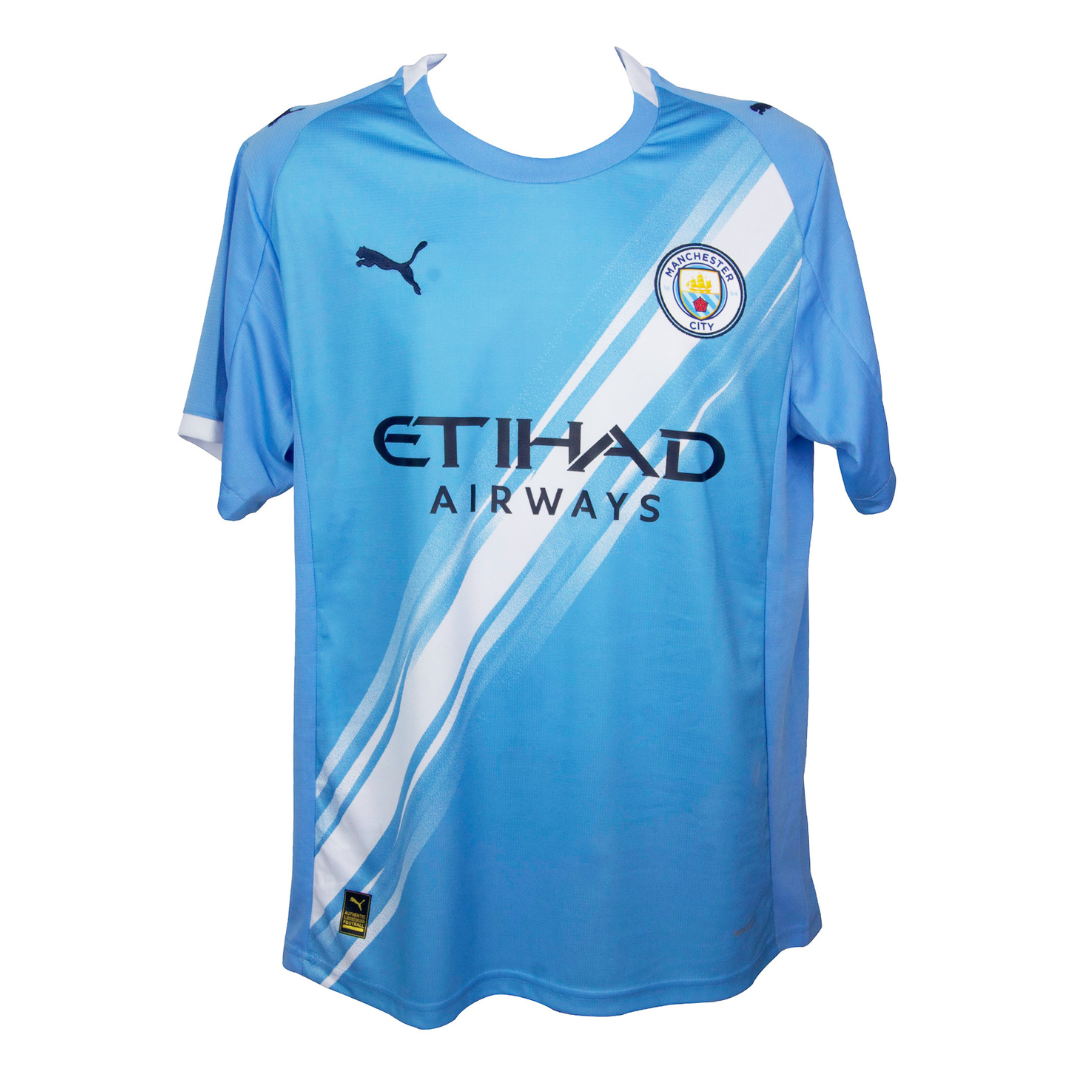 Savinho Signed Manchester City Home Soccer Jersey #26 with Beckett COA