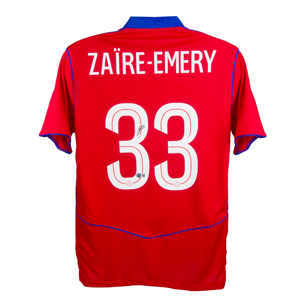 Warren Zaire-Emery Signed PSG Away Soccer Jersey #33 with Beckett Witness