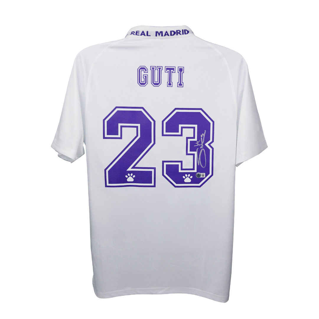 Guti Hernandez Signed Real Madrid FC Home Soccer Jersey #23 with Beckett Witness