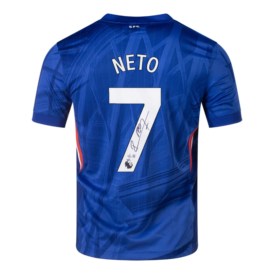 Pedro Neto Signed Chelsea FC 2025-26 Home Soccer Jersey #7 with Beckett Witness