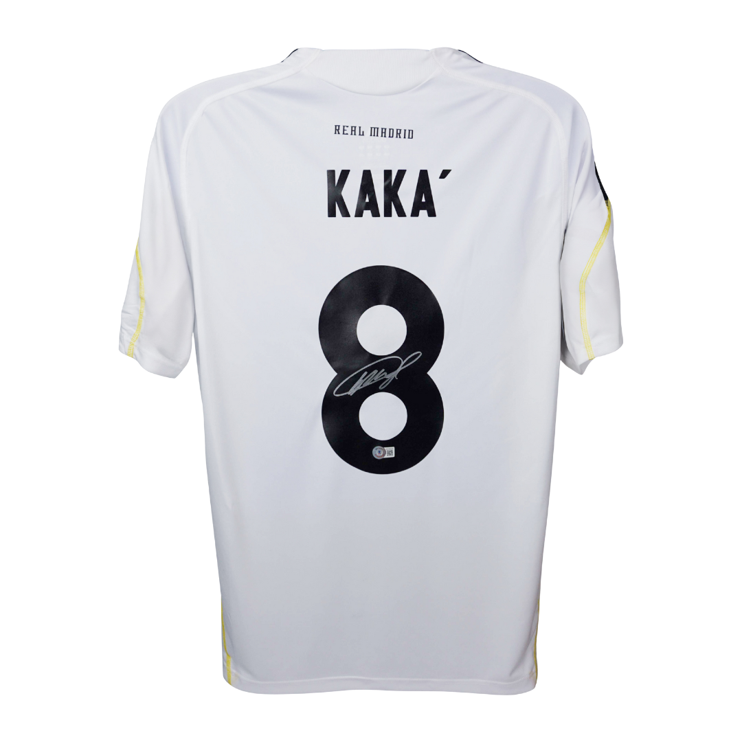 Ricardo Kaka Signed Real Madrid Home Soccer Jersey #8 with Beckett COA