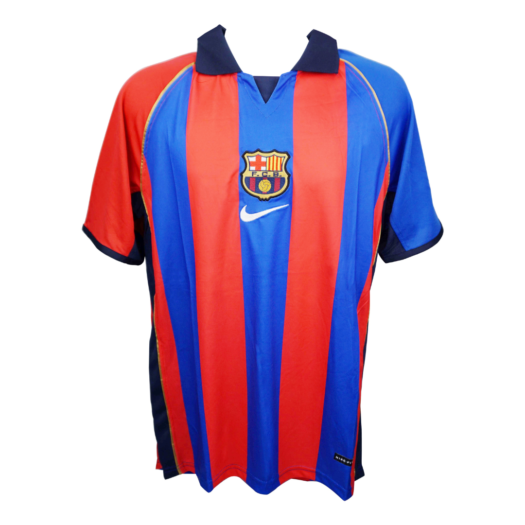 Rivaldo Signed FC Barcelona Home Soccer Jersey #10 with Beckett Witness