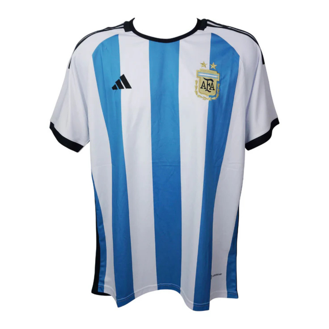 Lionel Messi Signed Argentina Home Soccer Jersey #10 with Beckett Witness