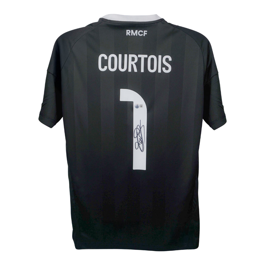 Thibaut Courtois Signed Real Madrid Goalkeeper Jersey #1 with Beckett Witness