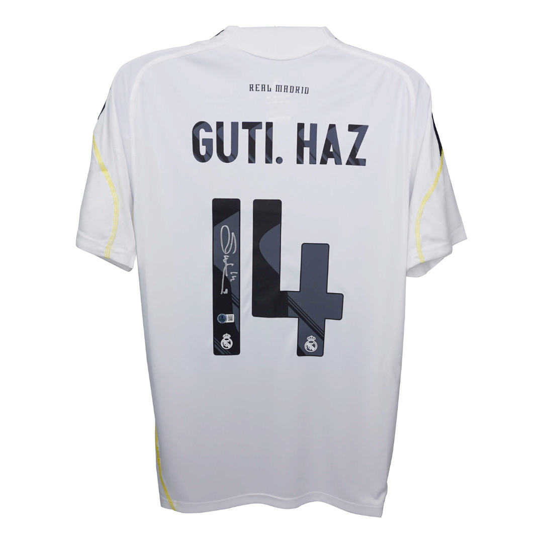 Guti Hernandez Signed Real Madrid Home Soccer Jersey #14 with Beckett Witness