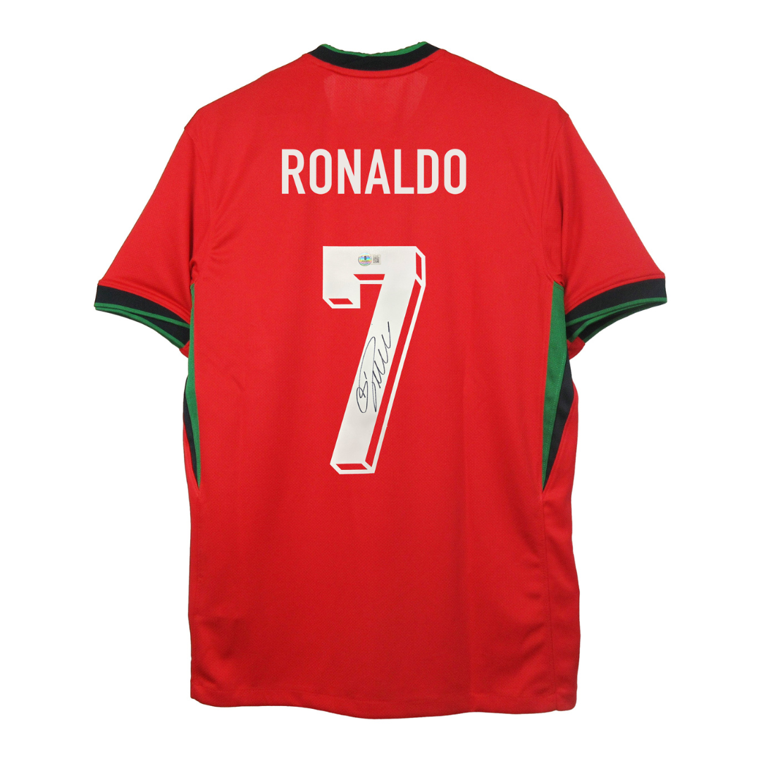 Cristiano Ronaldo Signed Portugal Home Soccer Jersey #7 with Beckett COA