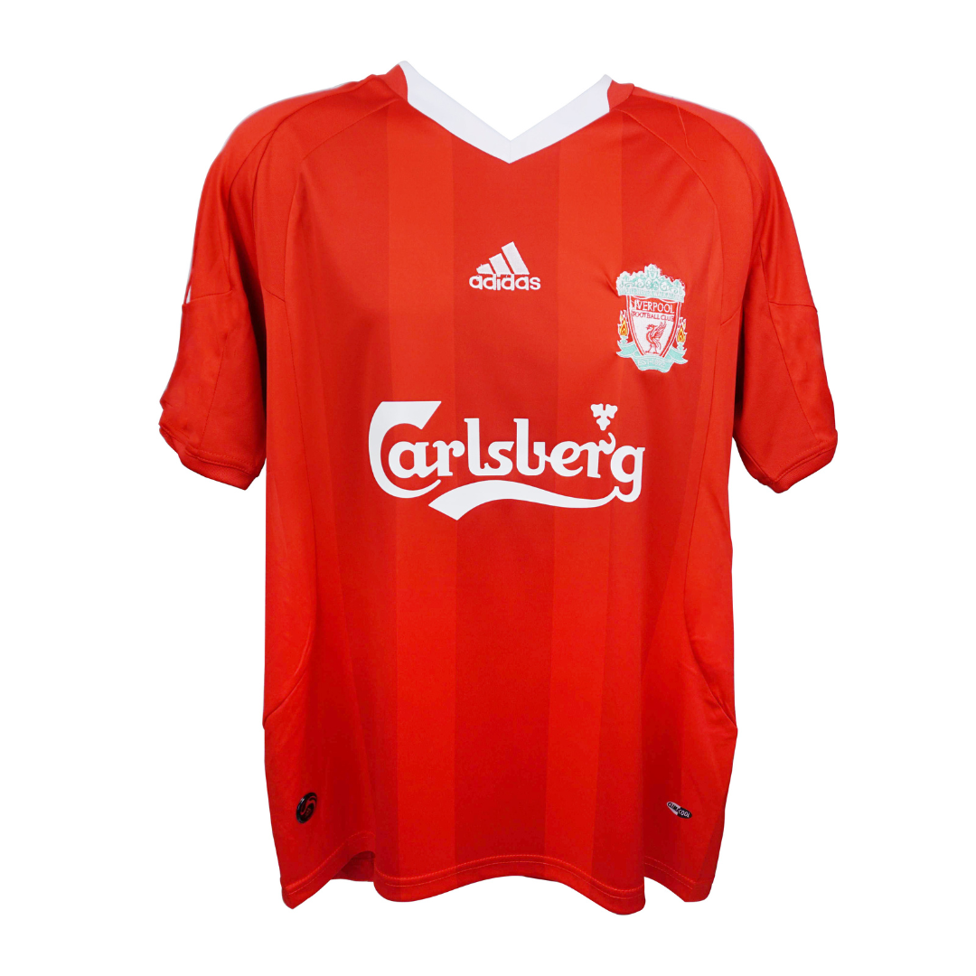 Steven Gerrard Signed Liverpool FC Home Soccer Jersey #8 with Beckett COA