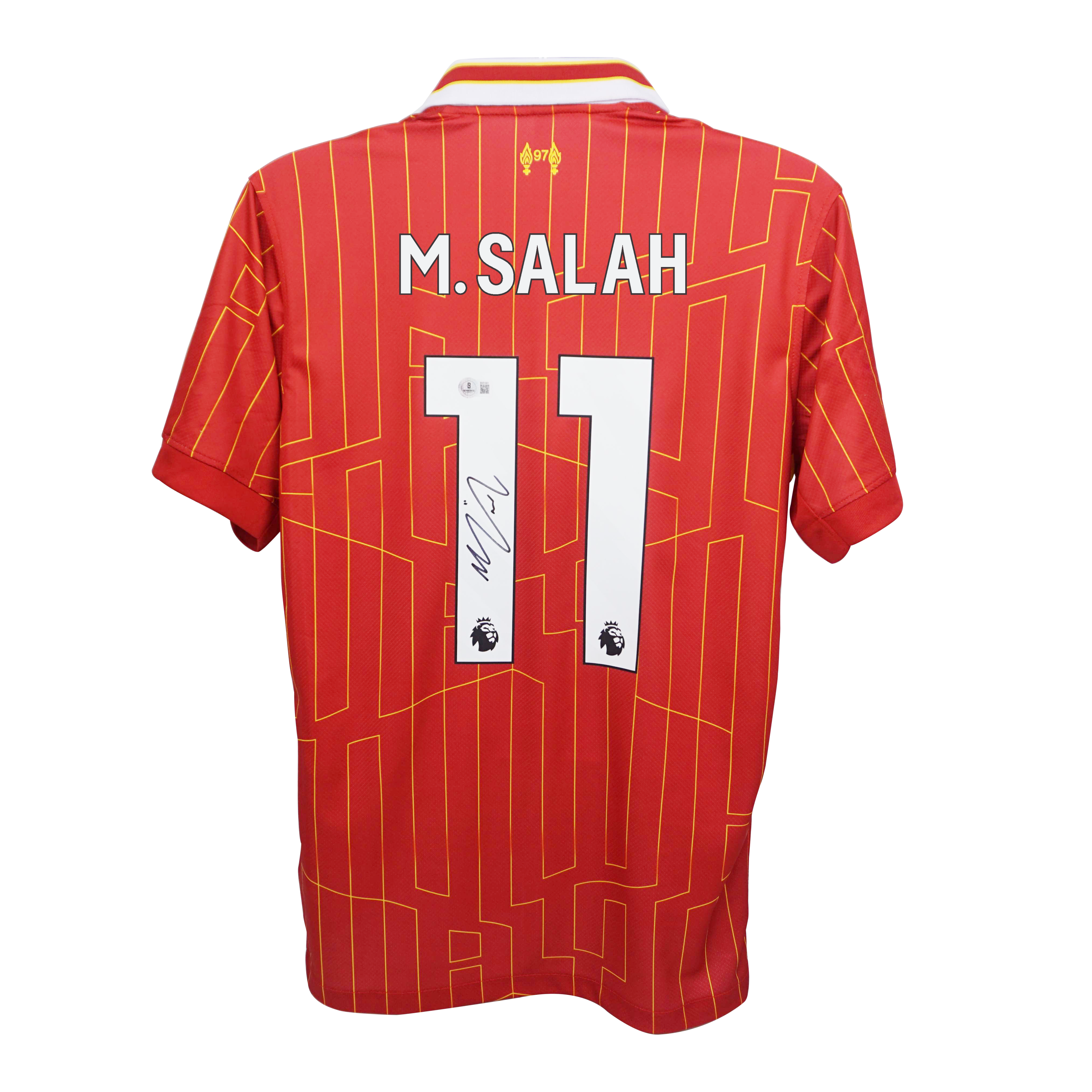 Mohammad Salah Signed Liverpool FC Home Soccer Jersey #11 with Beckett COA