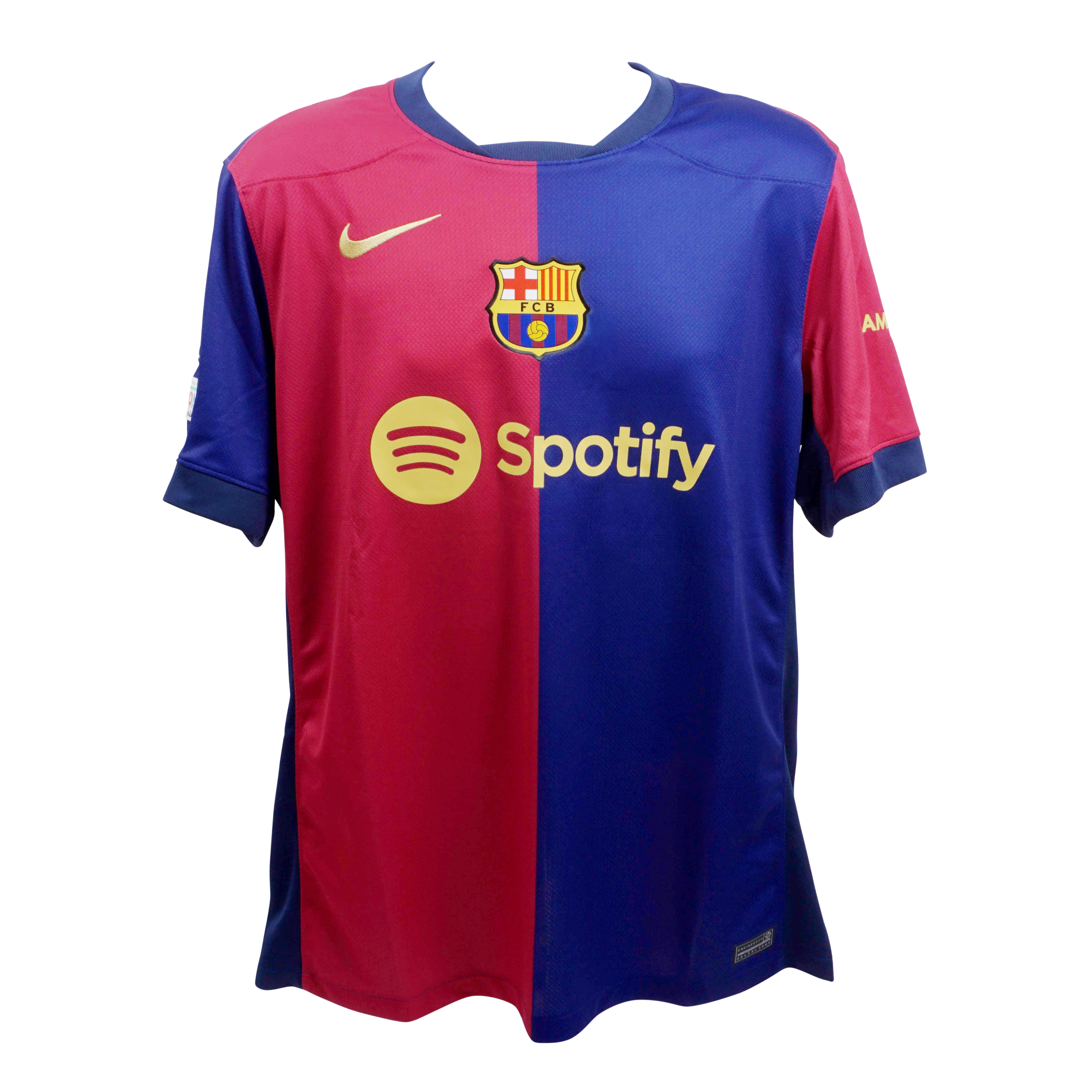 Framed Robert Lewandowski Signed Barcelona Home Soccer Jersey #9 with Beckett COA
