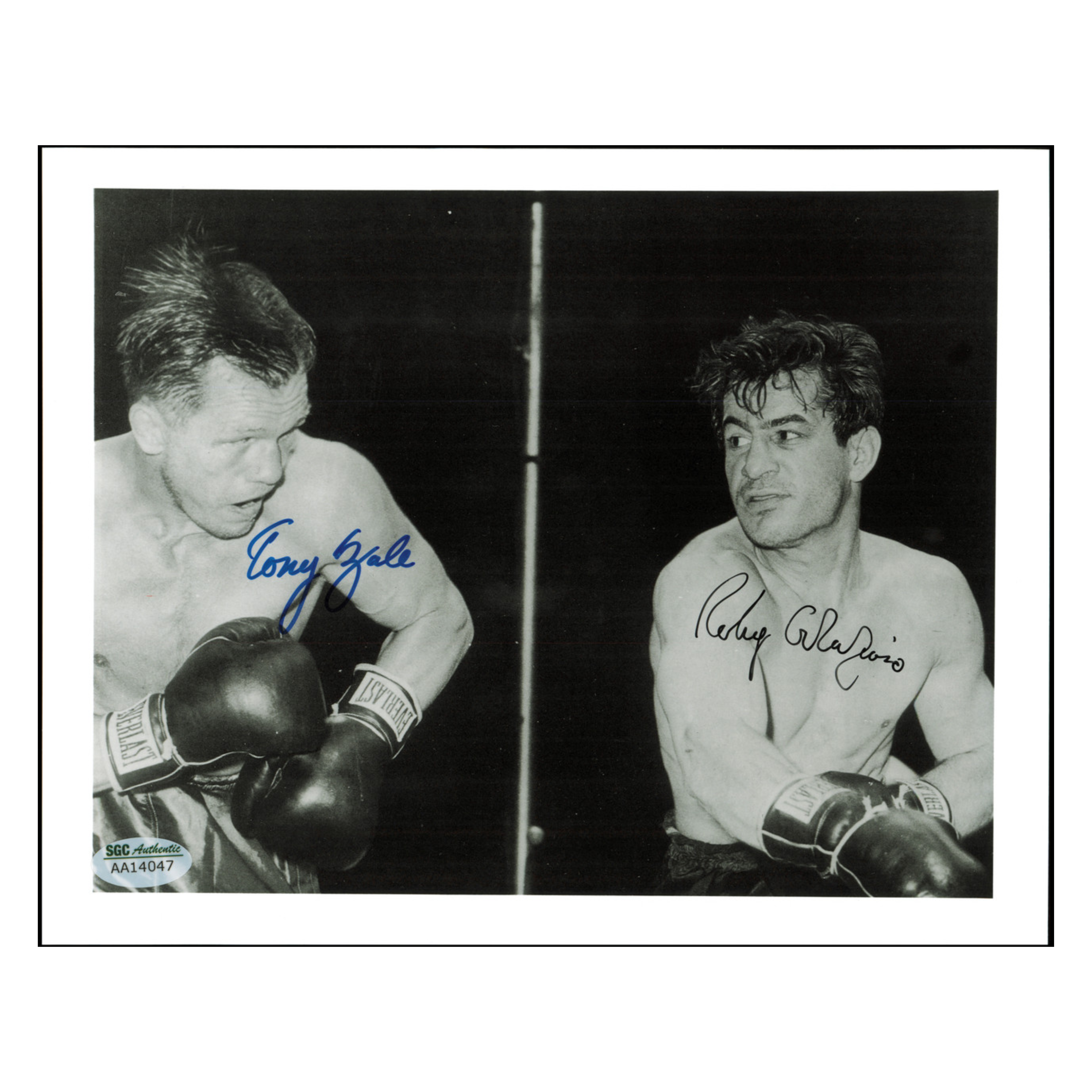 Rocky Graziano & Tony Zale Autographed 8x10 Photo SGC