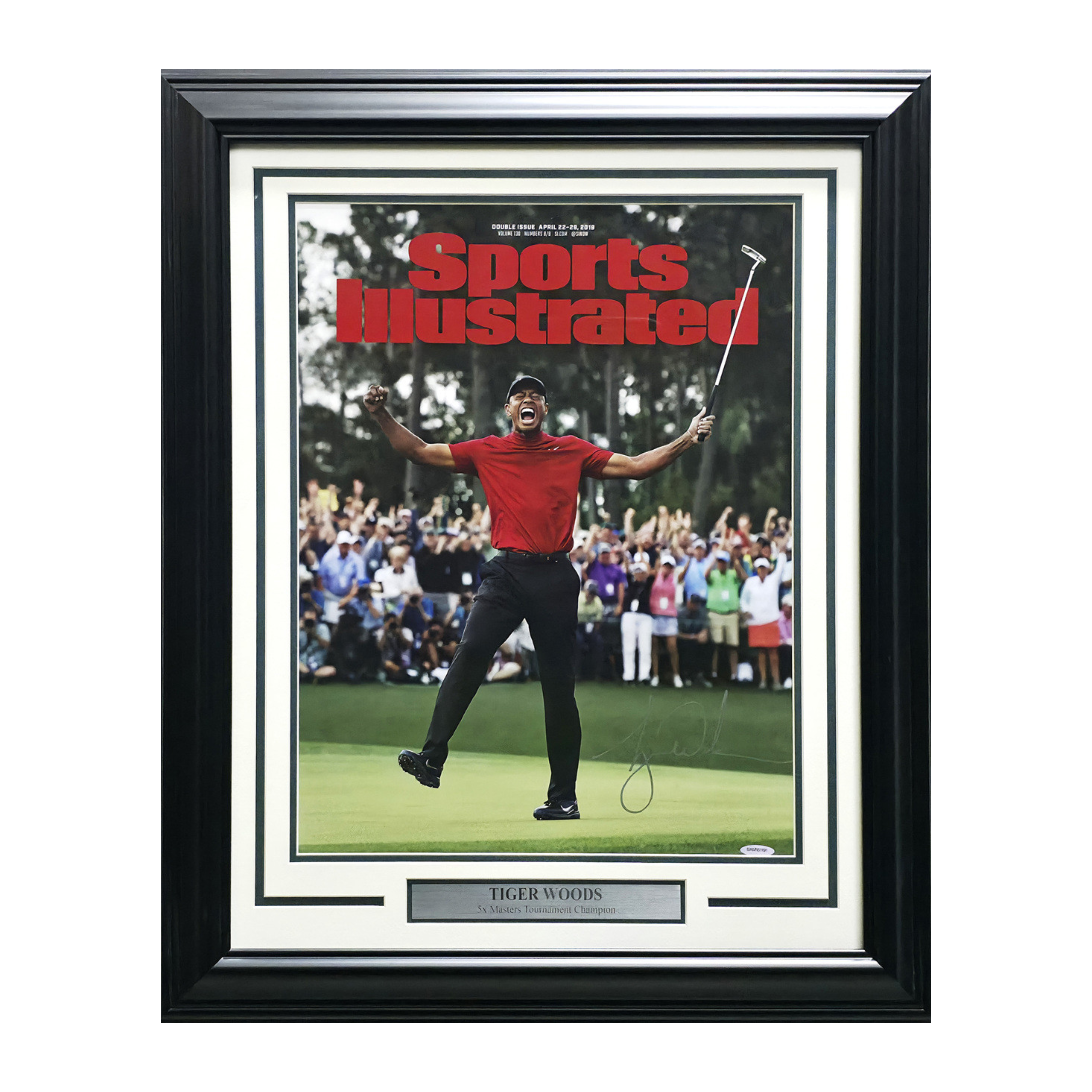 Tiger Woods Autographed Framed Sports Illustrated Cover 16x20 Photo 2019 Masters UDA Holo