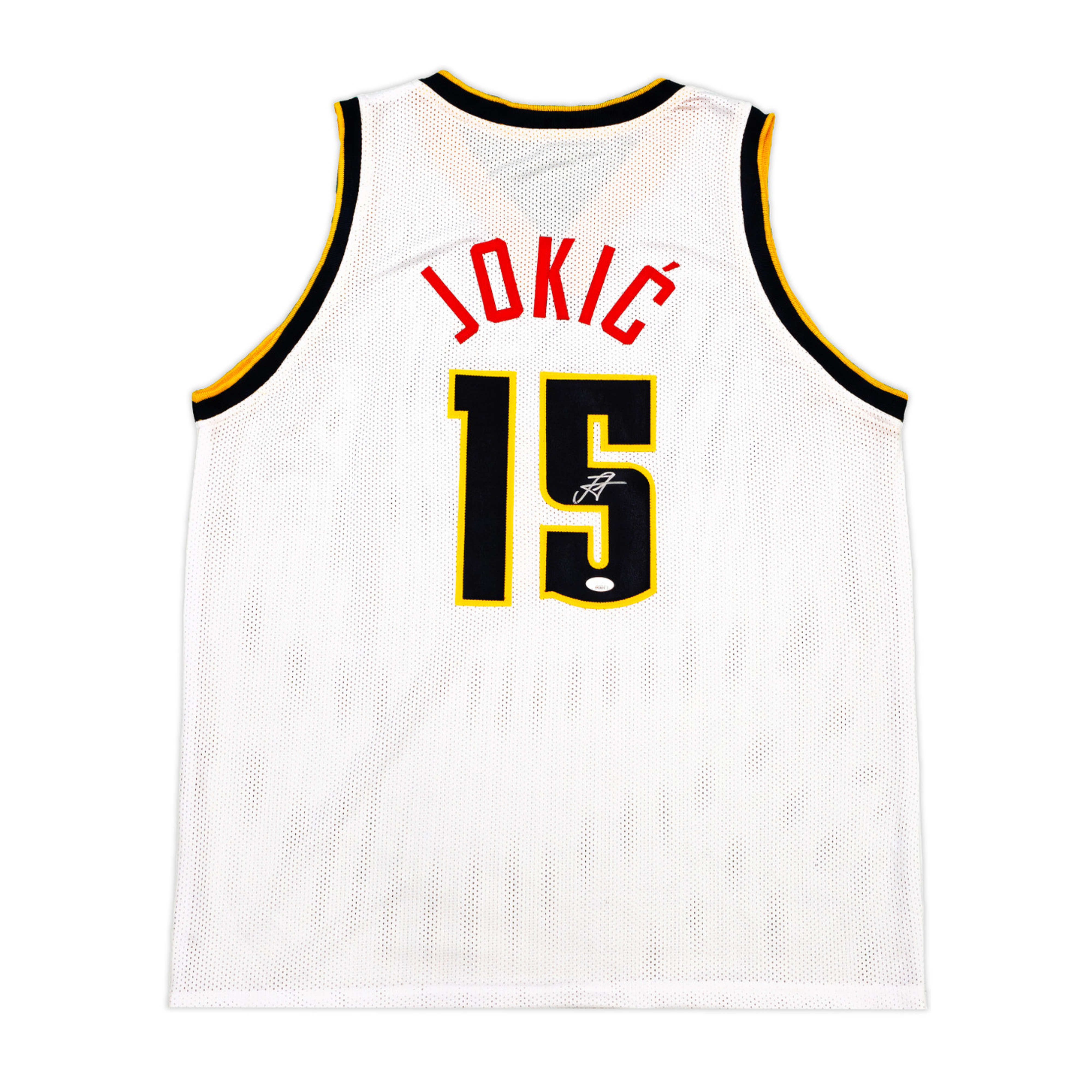 Denver Nuggets Nikola Jokic Autographed White Jersey JSA