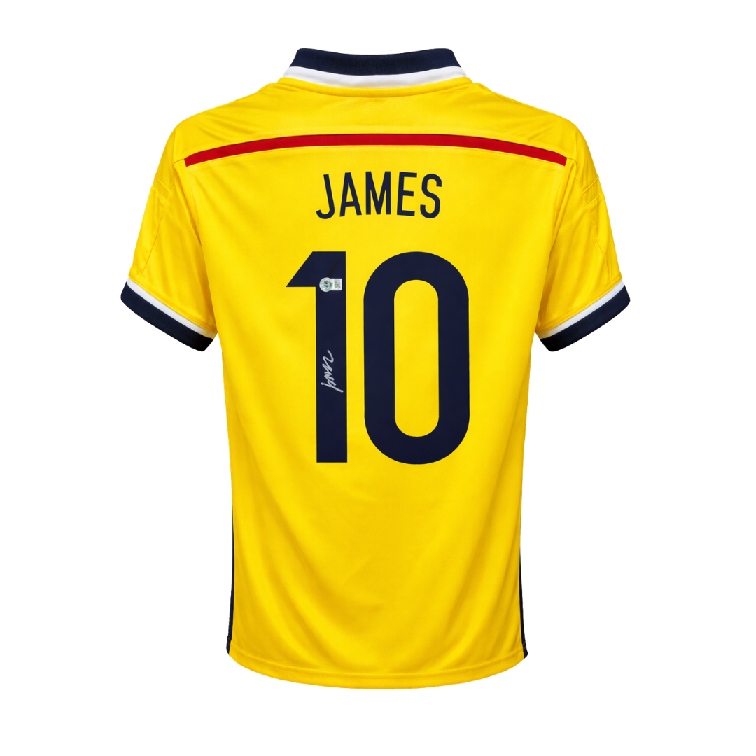 Framed James Rodriguez Signed Colombia Soccer Jersey #10 with Beckett Witness