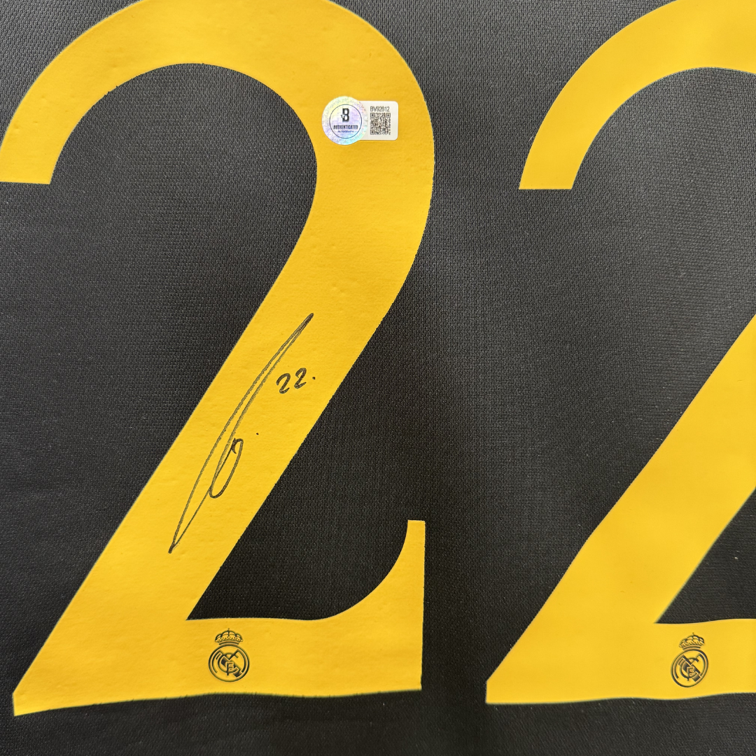 Antonio Rudiger Signed Real Madrid Away Soccer Jersey #22 with Beckett COA