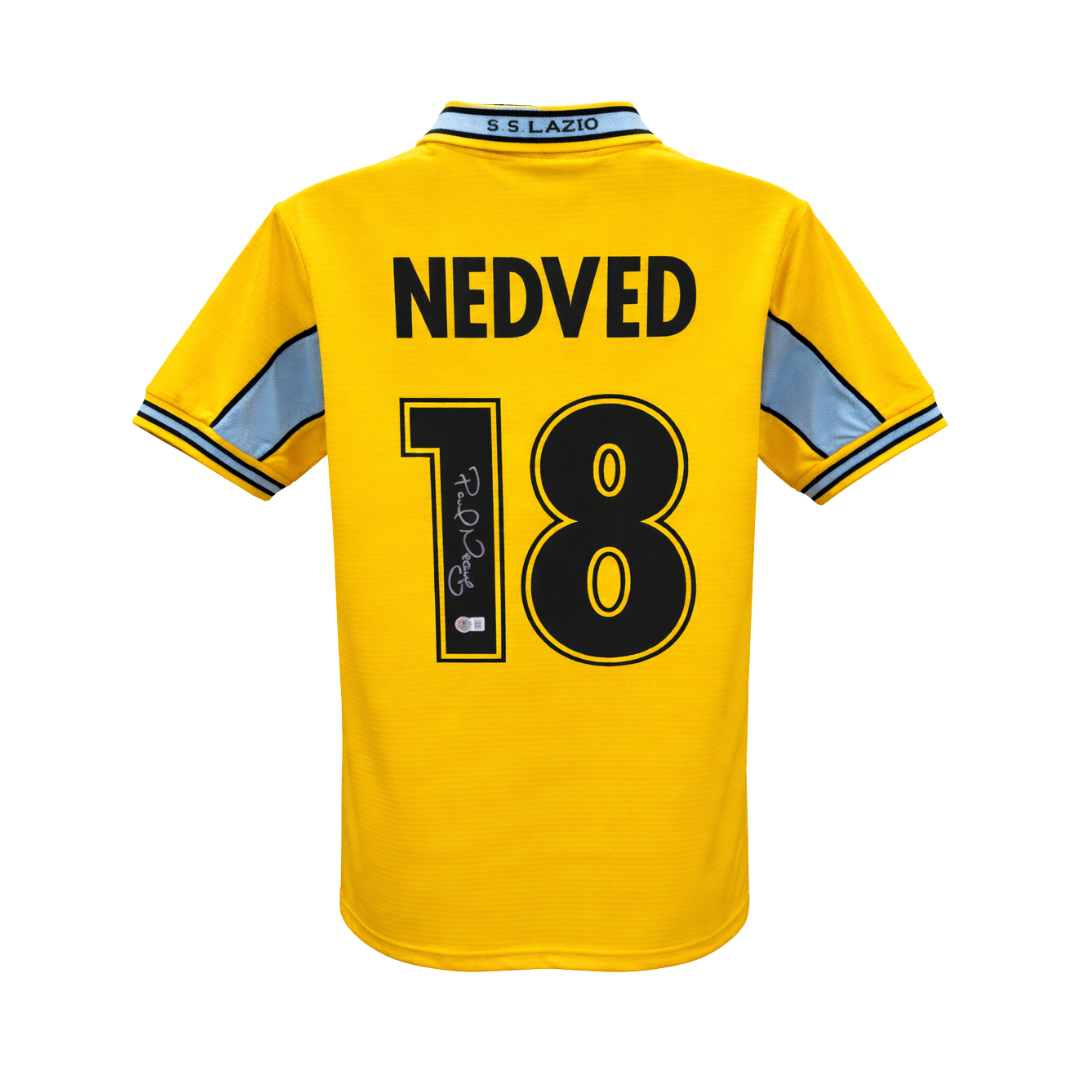 Pavel Nedved Signed S.S. Lazio Soccer Jersey #18 with Beckett Witness