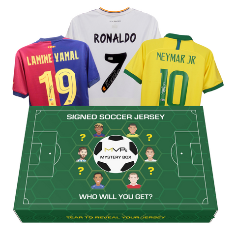 Mystery Memorabilia Box: Signed Soccer Jersey with Beckett COA Limited to /100