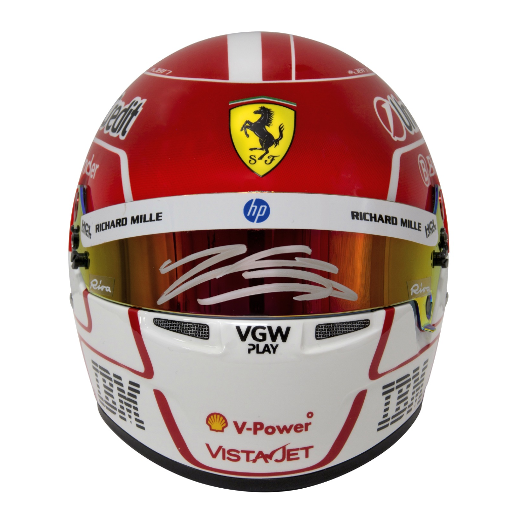 Charles Leclerc Signed F1 Ferrari 2025 Helmet 1:2 Scale with Beckett Witness