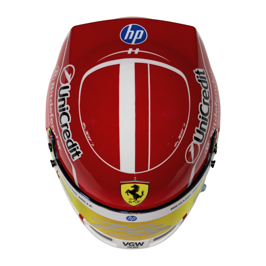 Charles Leclerc Signed F1 Ferrari 2025 Helmet 1:2 Scale with Beckett Witness