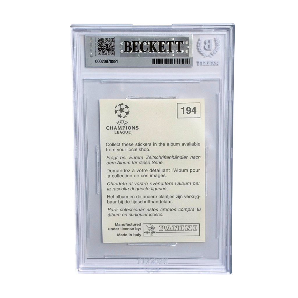 Roberto Carlos Signed 1999-00 Panini Champions League Sticker - BGS 9 AUTO 10