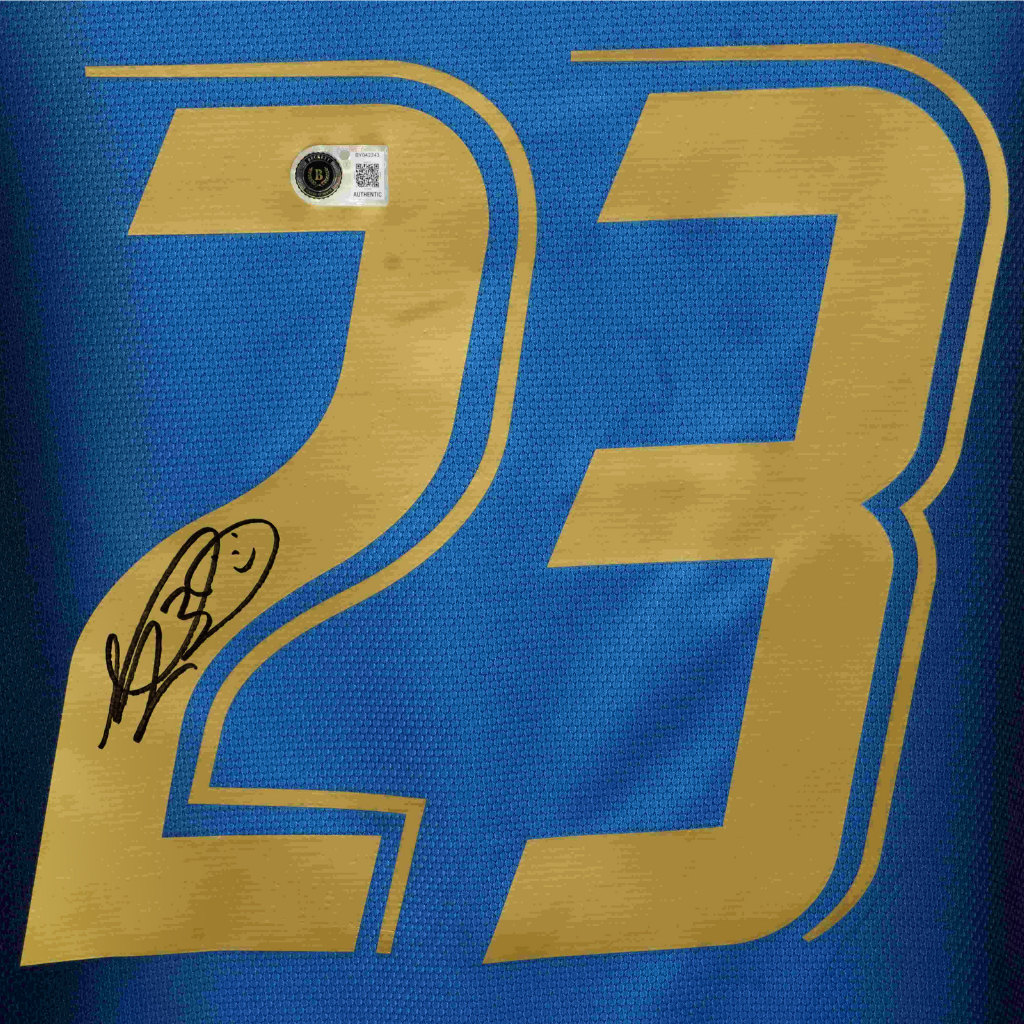 Framed Marco Materazzi Signed Italy Soccer Jersey #23 with Beckett COA