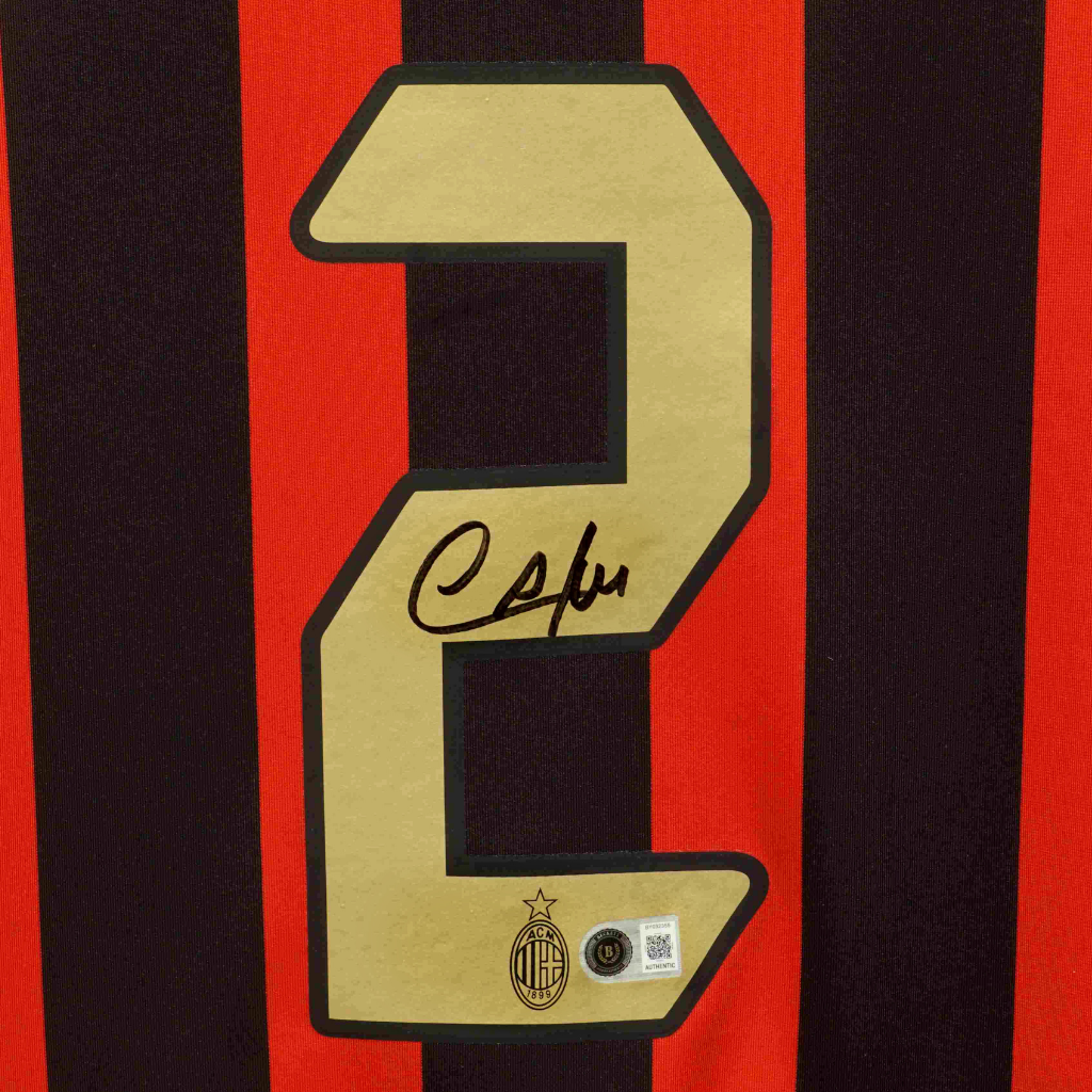 Framed Cafu Signed AC Milan Soccer Jersey #2 with Beckett COA