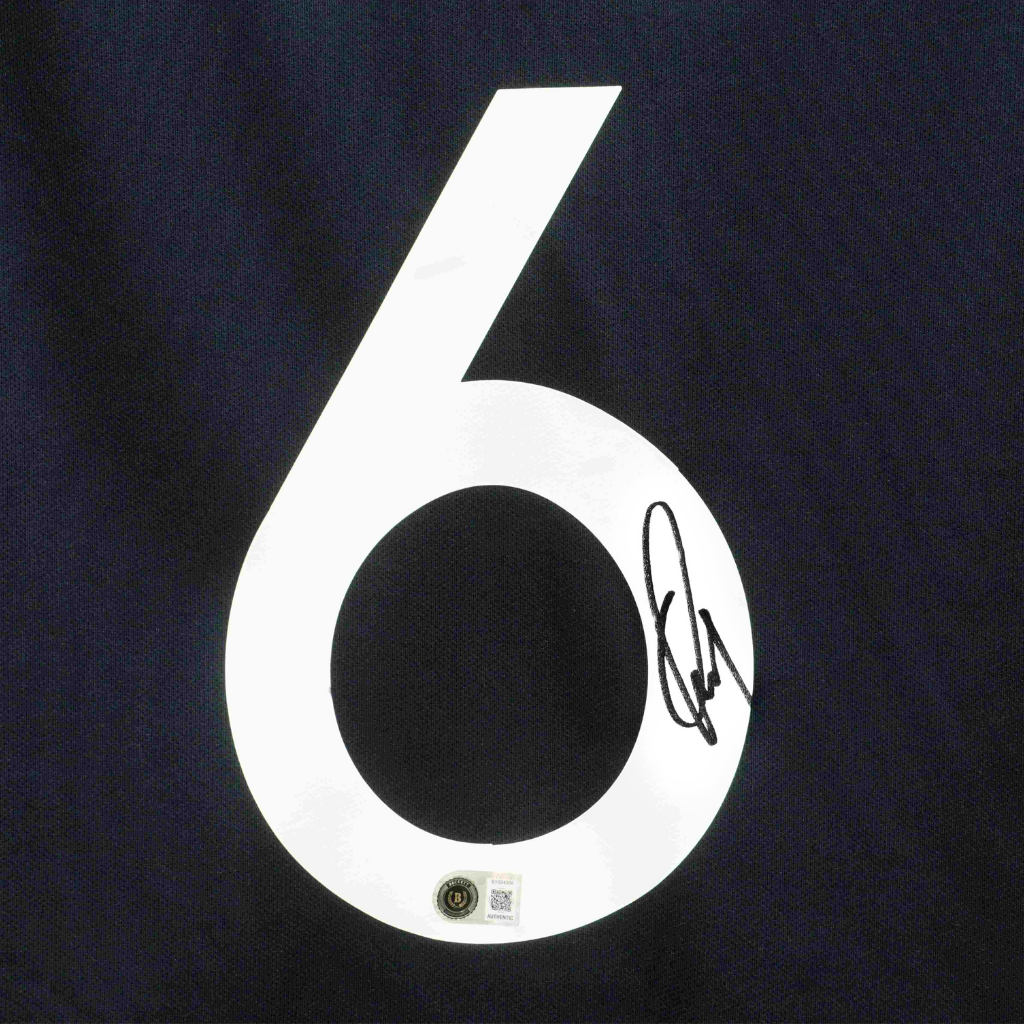 Framed Paul Pogba Signed France Soccer Jersey #6 with Beckett COA