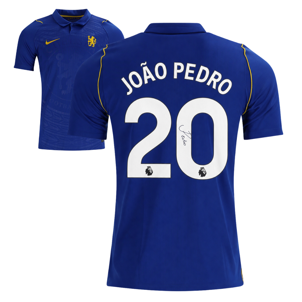 Joao Pedro Signed 2026-27 Chelsea Home Soccer Jersey #20 with Beckett COA
