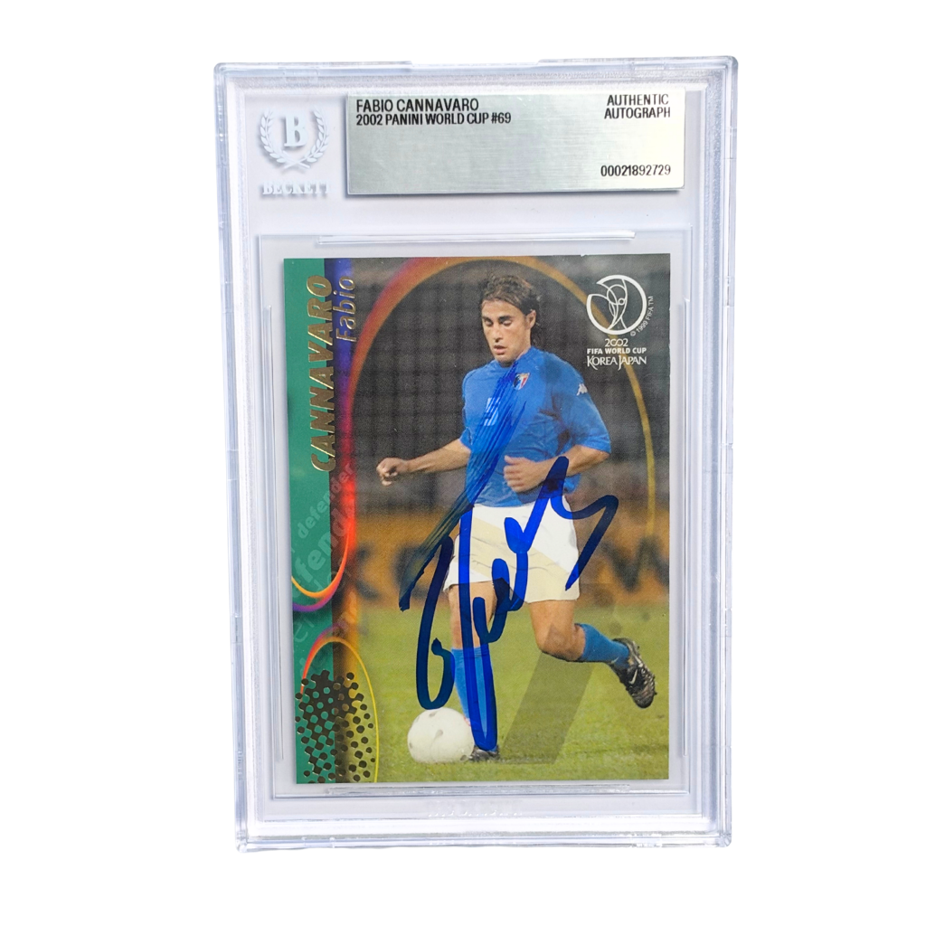 Fabio Cannavaro Signed 2002 Panini World Cup #69 - BGS Authentic