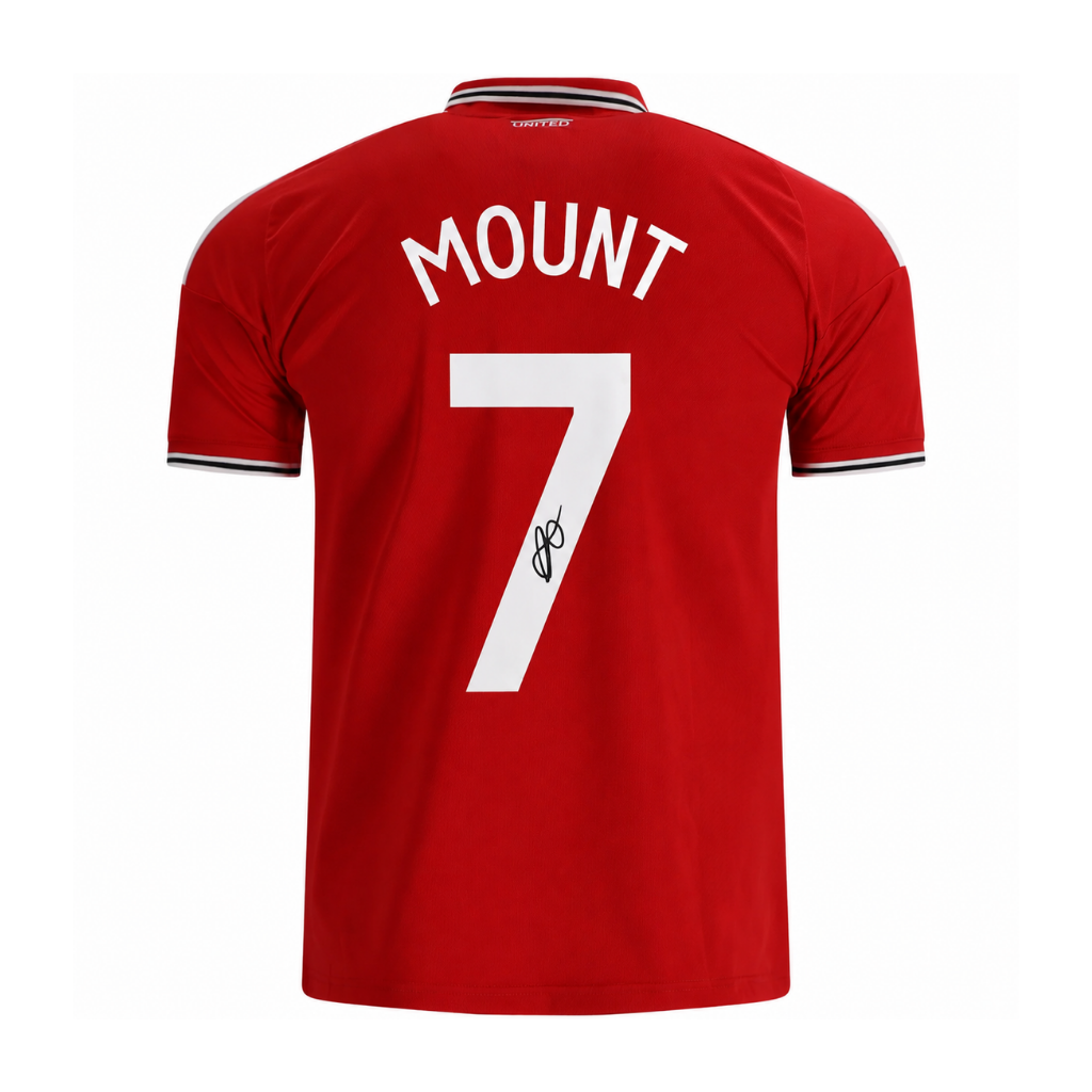 Mason Mount Signed 2026-27 Manchester United Soccer Jersey #7 with Beckett COA