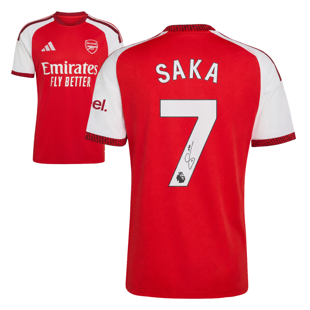 Bukayo Saka Signed 2026-27 Arsenal Home Soccer Jersey #7 with Beckett COA