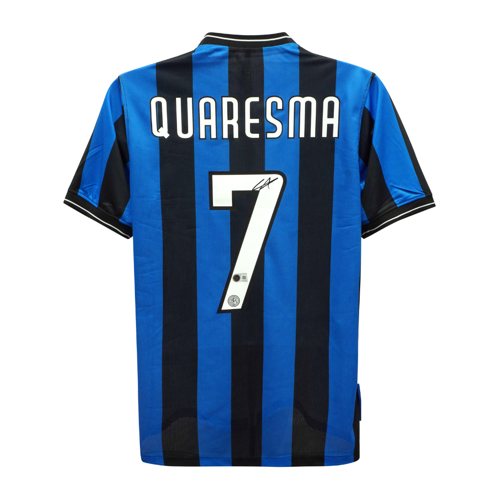 Framed Ricardo Quaresma Signed Inter Milan Soccer Jersey #7 with Beckett COA