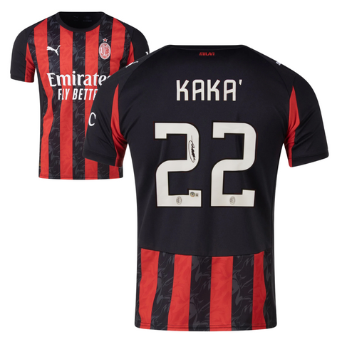 Kaka Signed AC Milan 2025-26 Soccer Jersey #22 with Beckett COA
