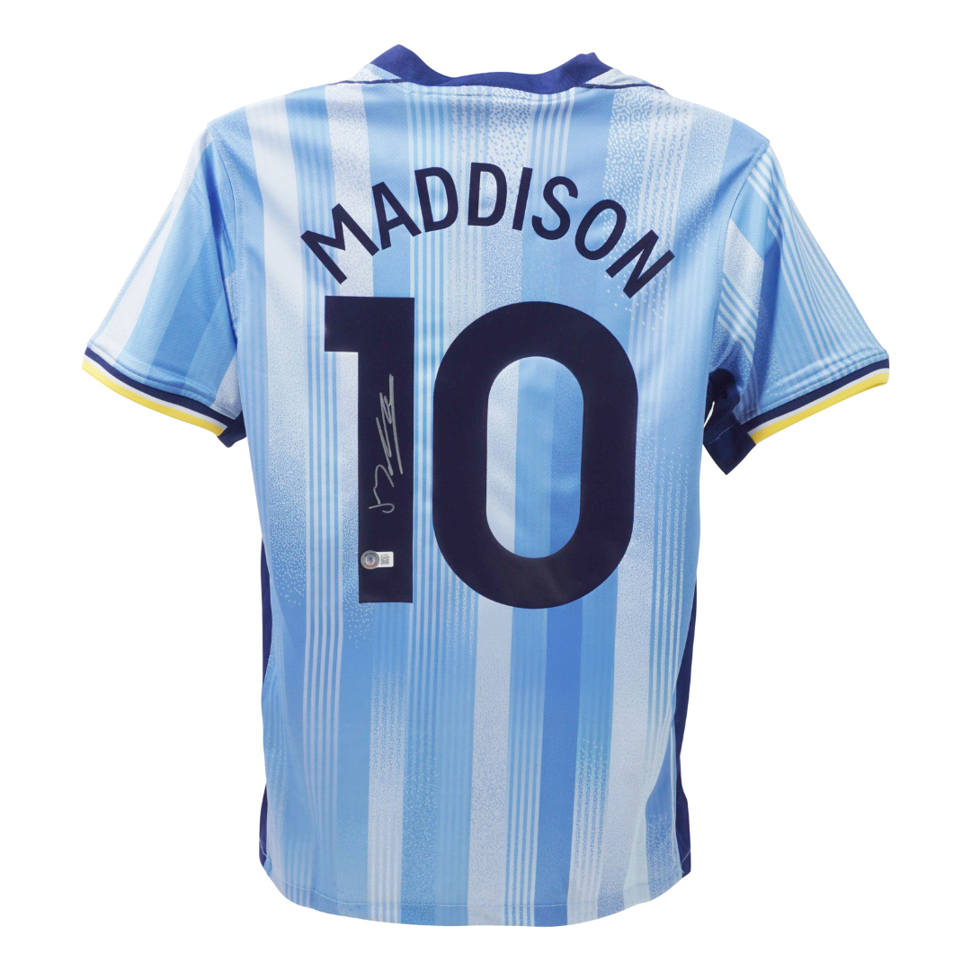 James Maddison Signed Tottenham Hotspur Away Soccer Jersey #10 with Beckett COA